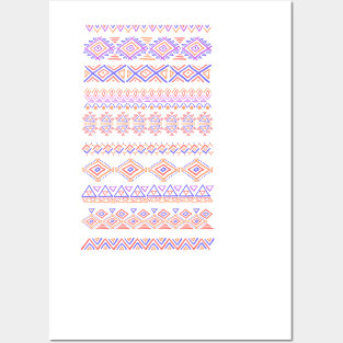 Set of geometric seamless patterns Posters and Art